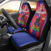 Personalized Haiti Coat Of Arms Car Seat Cover With Flag Color - Wonder Print Shop