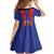 Personalized Haiti Coat Of Arms Family Matching Off Shoulder Short Dress and Hawaiian Shirt With Flag Color - Wonder Print Shop