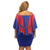Personalized Haiti Coat Of Arms Family Matching Off Shoulder Short Dress and Hawaiian Shirt With Flag Color - Wonder Print Shop