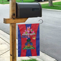 Personalized Haiti Coat Of Arms Garden Flag With Flag Color - Wonder Print Shop