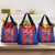 Personalized Haiti Coat Of Arms Grocery Bag With Flag Color