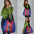 Personalized Haiti Coat Of Arms Grocery Bag With Flag Color