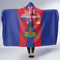 Personalized Haiti Coat Of Arms Hooded Blanket With Flag Color