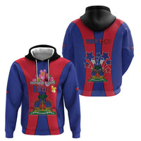 Personalized Haiti Coat Of Arms Hoodie With Flag Color - Wonder Print Shop