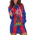 Personalized Haiti Coat Of Arms Hoodie Dress With Flag Color - Wonder Print Shop