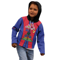 Personalized Haiti Coat Of Arms Kid Hoodie With Flag Color - Wonder Print Shop