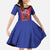 Personalized Haiti Coat Of Arms Kid Short Sleeve Dress With Flag Color - Wonder Print Shop