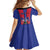 Personalized Haiti Coat Of Arms Kid Short Sleeve Dress With Flag Color - Wonder Print Shop
