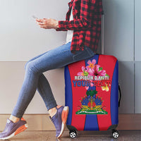 Personalized Haiti Coat Of Arms Luggage Cover With Flag Color - Wonder Print Shop