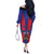 Personalized Haiti Coat Of Arms Off The Shoulder Long Sleeve Dress With Flag Color - Wonder Print Shop