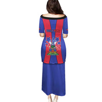 Personalized Haiti Coat Of Arms Puletasi With Flag Color - Wonder Print Shop