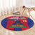 Personalized Haiti Coat Of Arms Round Carpet With Flag Color