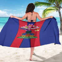Personalized Haiti Coat Of Arms Sarong With Flag Color - Wonder Print Shop