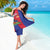 Personalized Haiti Coat Of Arms Sarong With Flag Color - Wonder Print Shop