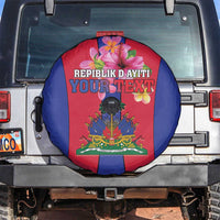 Personalized Haiti Coat Of Arms Spare Tire Cover With Flag Color - Wonder Print Shop