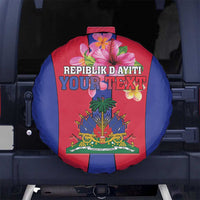 Personalized Haiti Coat Of Arms Spare Tire Cover With Flag Color - Wonder Print Shop
