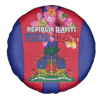 Personalized Haiti Coat Of Arms Spare Tire Cover With Flag Color - Wonder Print Shop