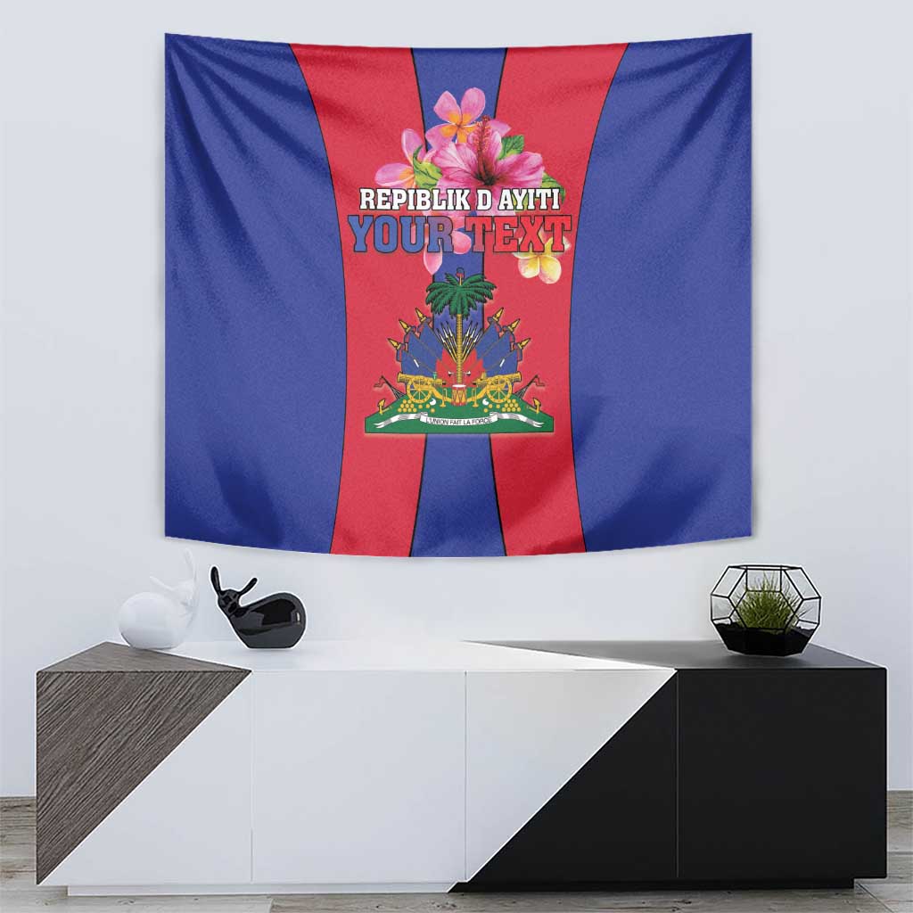 Personalized Haiti Coat Of Arms Tapestry With Flag Color - Wonder Print Shop