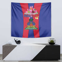 Personalized Haiti Coat Of Arms Tapestry With Flag Color - Wonder Print Shop