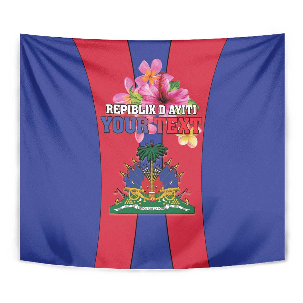 Personalized Haiti Coat Of Arms Tapestry With Flag Color - Wonder Print Shop