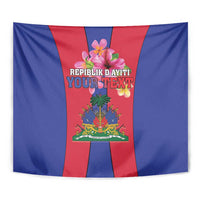 Personalized Haiti Coat Of Arms Tapestry With Flag Color - Wonder Print Shop