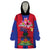 Personalized Haiti Coat Of Arms Wearable Blanket Hoodie With Flag Color - Wonder Print Shop