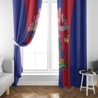 Personalized Haiti Coat Of Arms Window Curtain With Flag Color - Wonder Print Shop