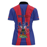 Personalized Haiti Coat Of Arms Women Polo Shirt With Flag Color - Wonder Print Shop