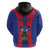 Personalized Haiti Coat Of Arms Zip Hoodie With Flag Color - Wonder Print Shop