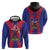 Personalized Haiti Coat Of Arms Zip Hoodie With Flag Color - Wonder Print Shop