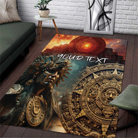 Personalized Mexican Aztec Warriors Area Rug - Wonder Print Shop