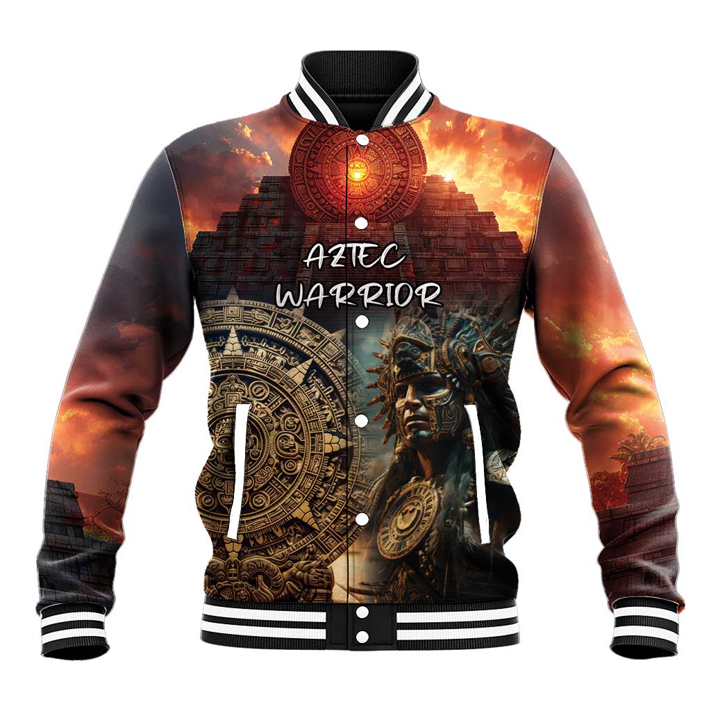 Personalized Mexican Aztec Warriors Baseball Jacket - Wonder Print Shop