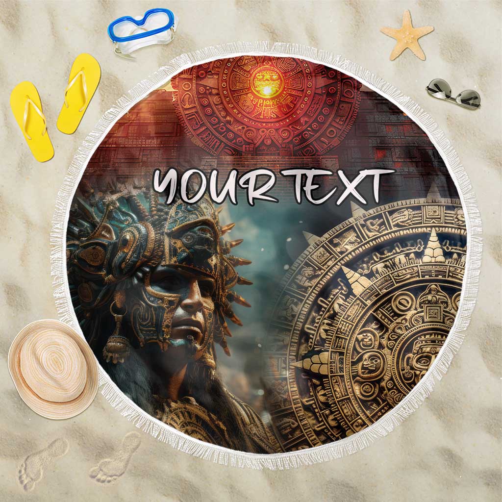 Personalized Mexican Aztec Warriors Beach Blanket - Wonder Print Shop