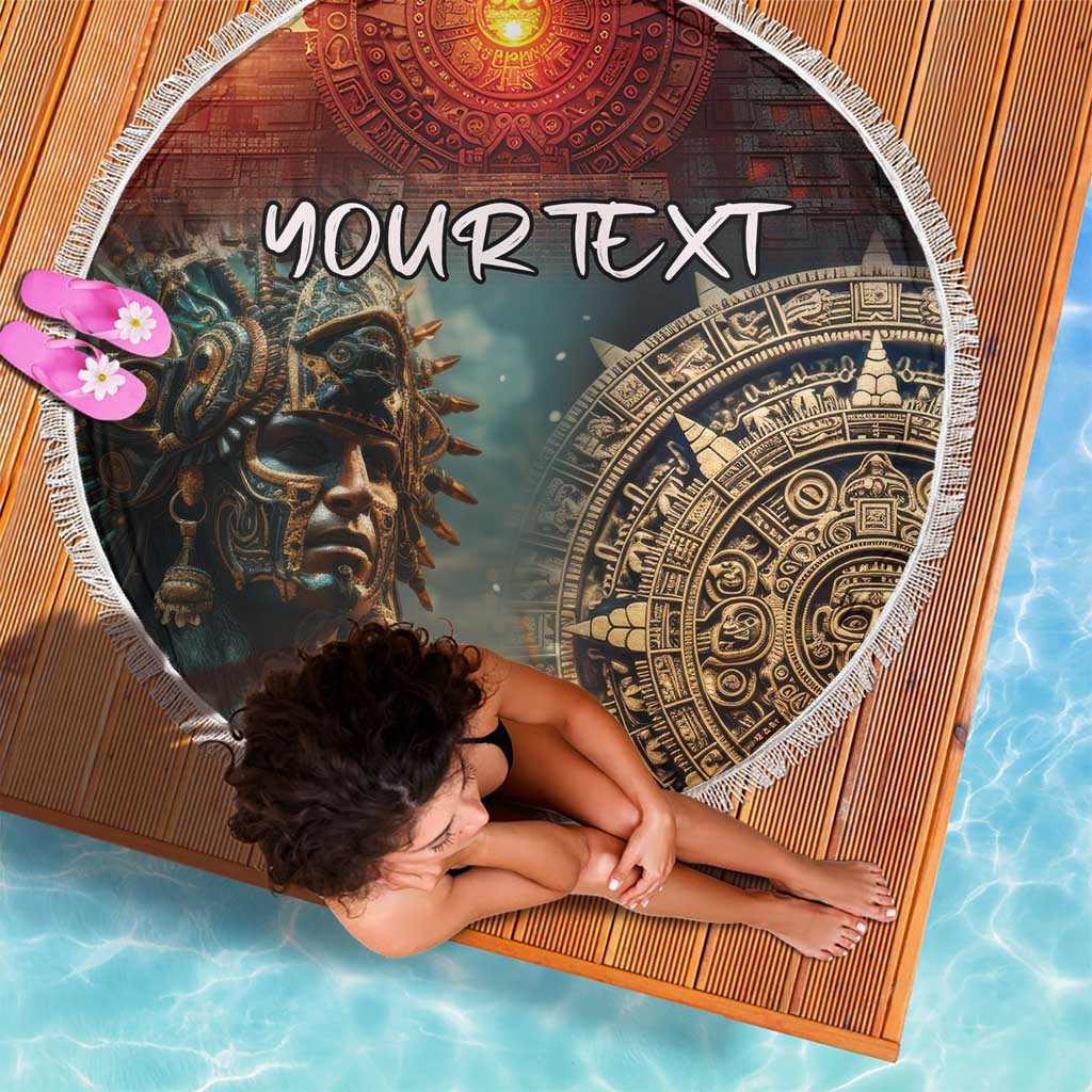 Personalized Mexican Aztec Warriors Beach Blanket - Wonder Print Shop