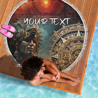 Personalized Mexican Aztec Warriors Beach Blanket - Wonder Print Shop