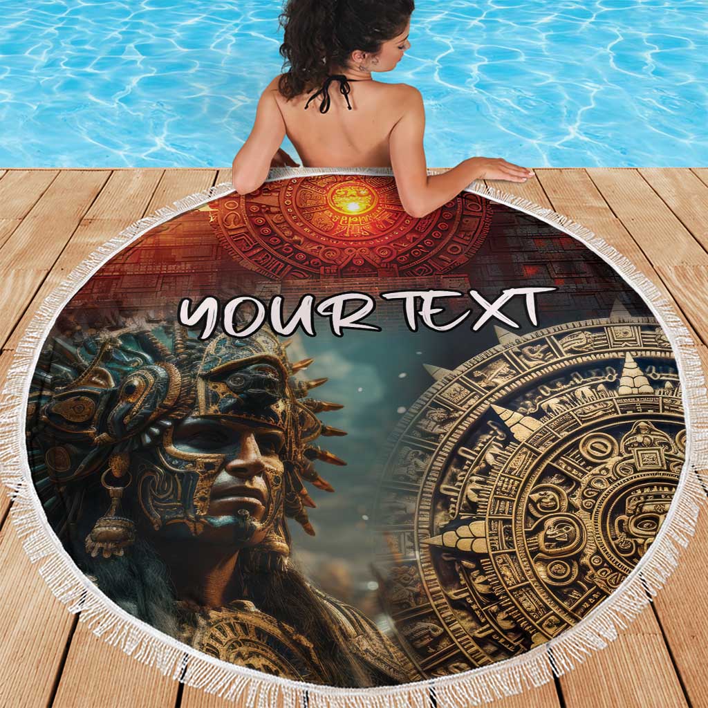 Personalized Mexican Aztec Warriors Beach Blanket - Wonder Print Shop