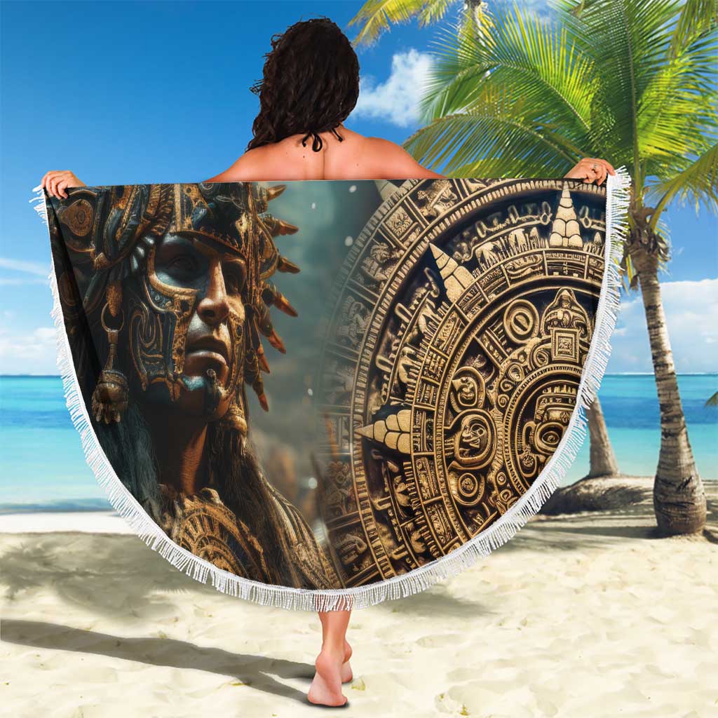Personalized Mexican Aztec Warriors Beach Blanket - Wonder Print Shop