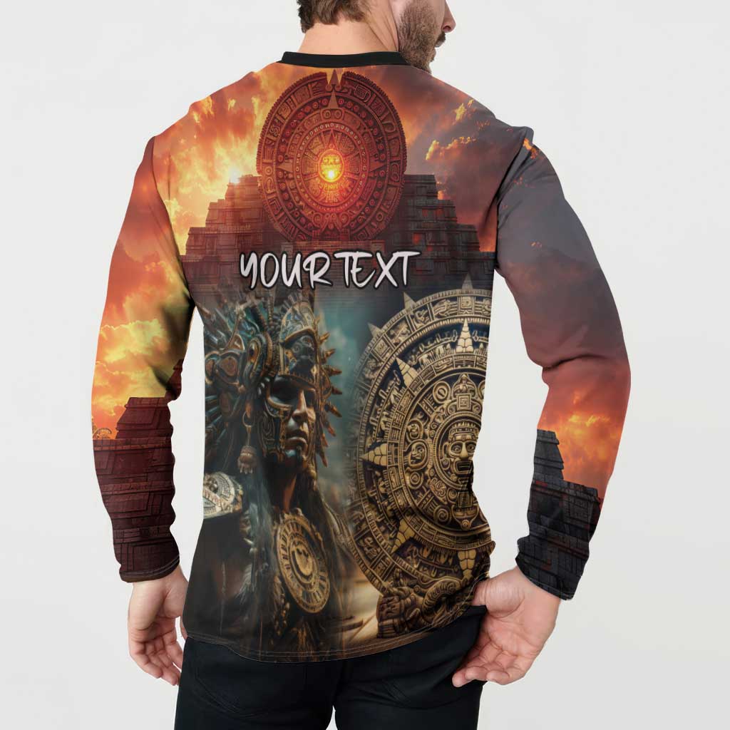 Personalized Mexican Aztec Warriors Button Sweatshirt - Wonder Print Shop
