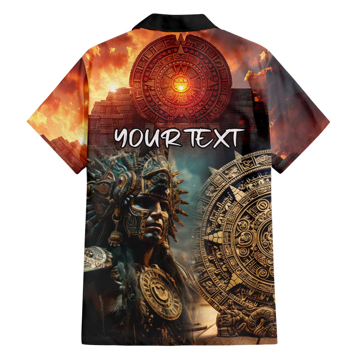 Personalized Mexican Aztec Warriors Family Matching Off Shoulder Short Dress and Hawaiian Shirt - Wonder Print Shop