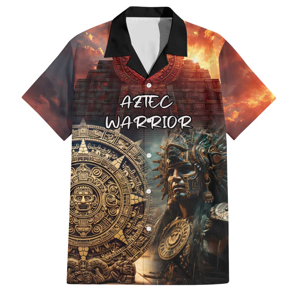 Personalized Mexican Aztec Warriors Family Matching Short Sleeve Bodycon Dress and Hawaiian Shirt - Wonder Print Shop