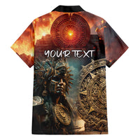 Personalized Mexican Aztec Warriors Family Matching Short Sleeve Bodycon Dress and Hawaiian Shirt - Wonder Print Shop