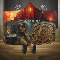 Personalized Mexican Aztec Warriors Hooded Blanket