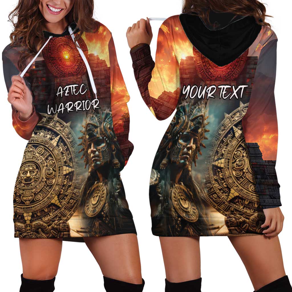 Personalized Mexican Aztec Warriors Hoodie Dress - Wonder Print Shop