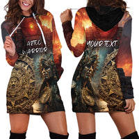 Personalized Mexican Aztec Warriors Hoodie Dress - Wonder Print Shop