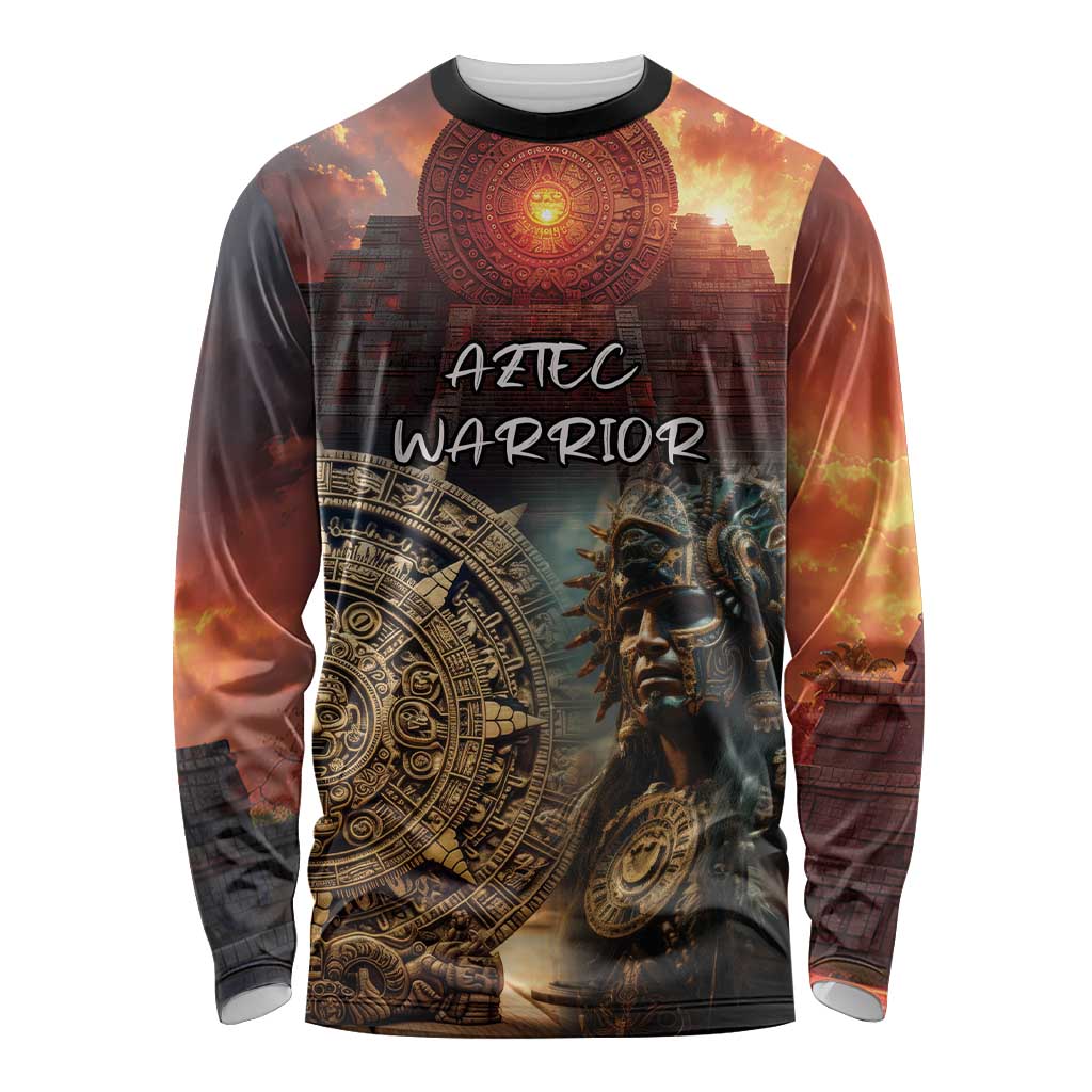 Personalized Mexican Aztec Warriors Long Sleeve Shirt - Wonder Print Shop
