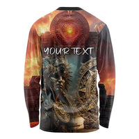 Personalized Mexican Aztec Warriors Long Sleeve Shirt - Wonder Print Shop