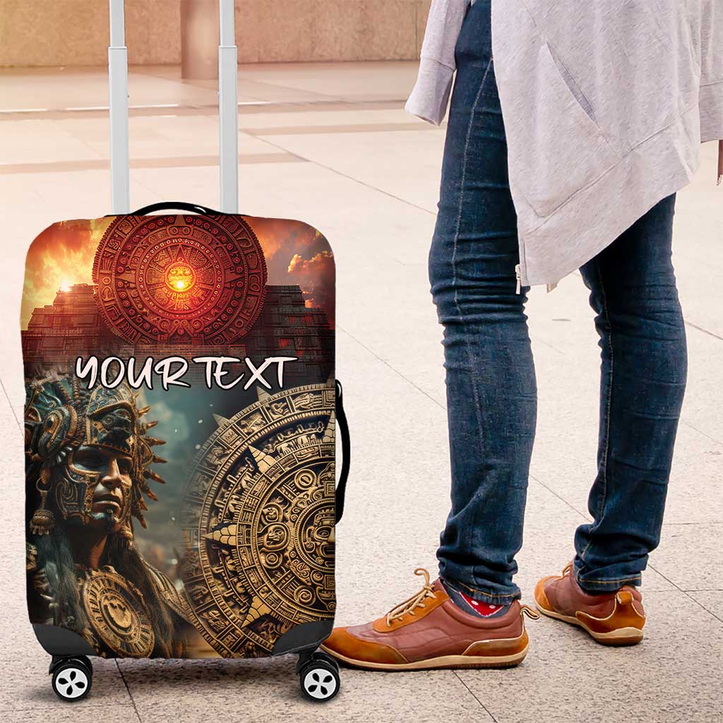 Personalized Mexican Aztec Warriors Luggage Cover - Wonder Print Shop