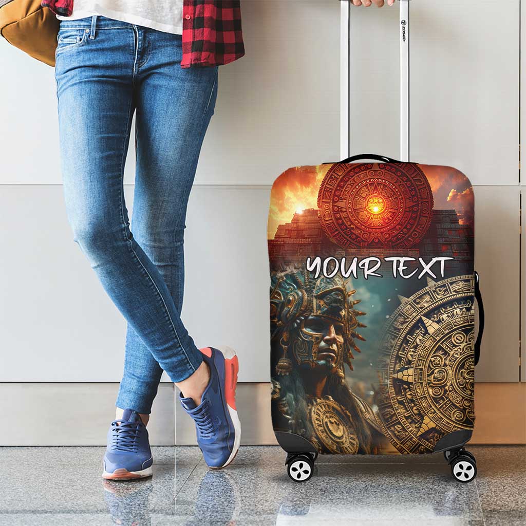 Personalized Mexican Aztec Warriors Luggage Cover - Wonder Print Shop