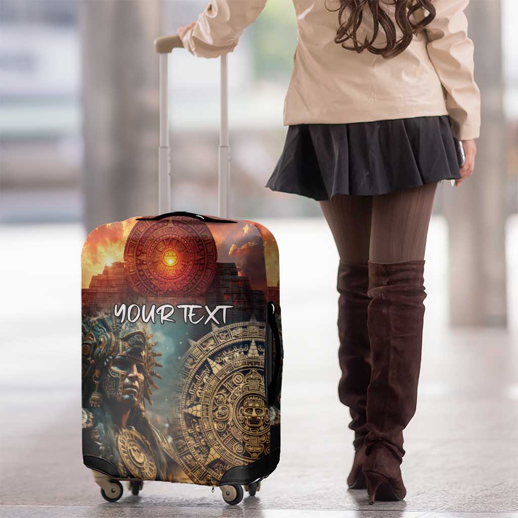 Personalized Mexican Aztec Warriors Luggage Cover - Wonder Print Shop