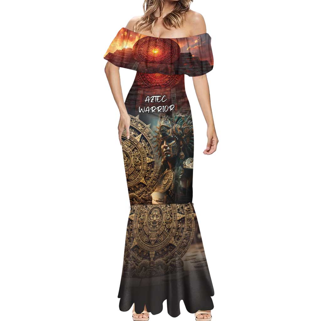 Personalized Mexican Aztec Warriors Mermaid Dress - Wonder Print Shop
